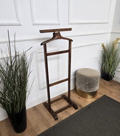 1970s Italian Mid-Century Wood Valet Stand Dressboy