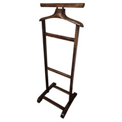 1970s Italian Mid-Century Wood Valet Stand Dressboy