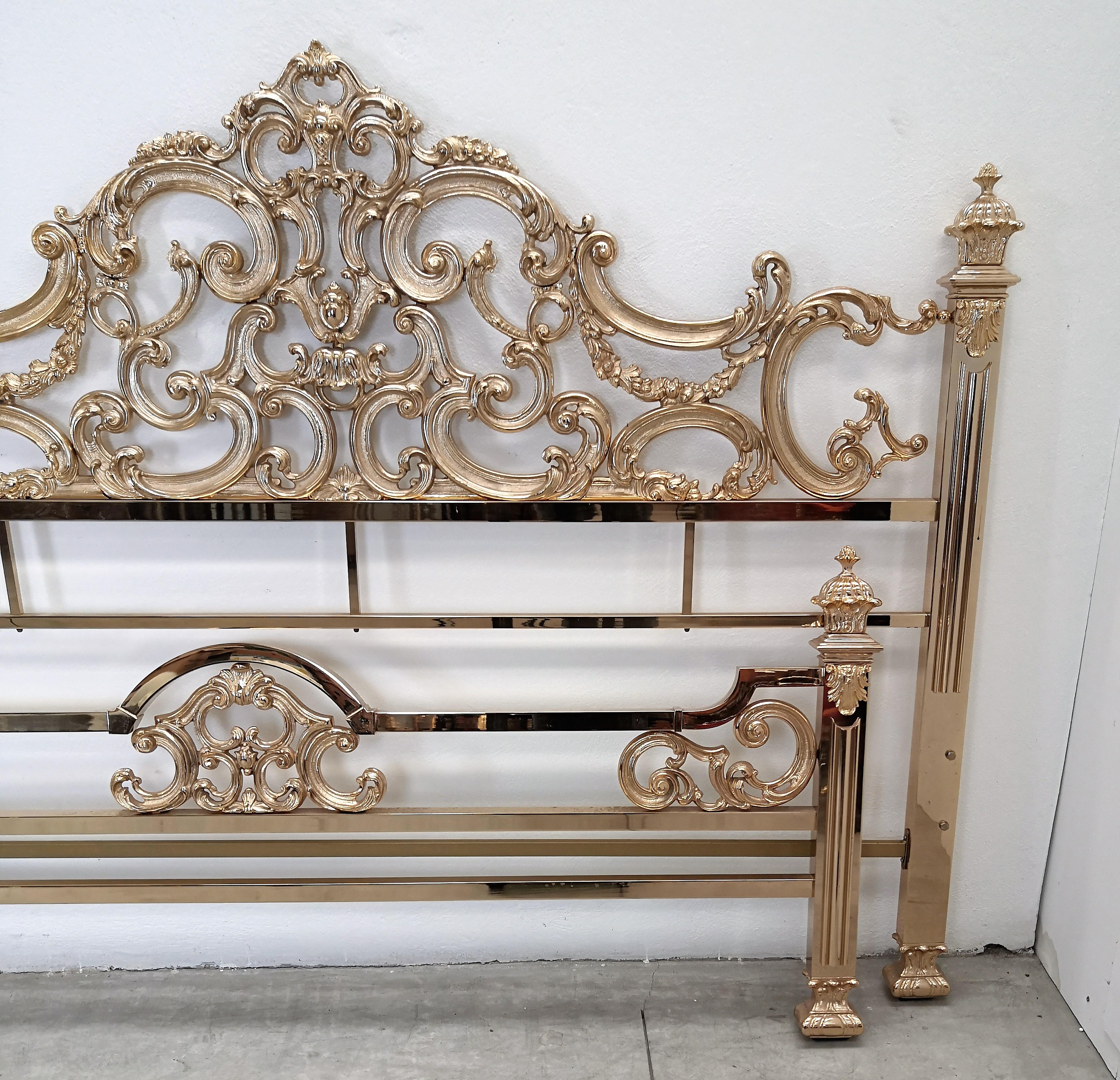 brass king bed frame
