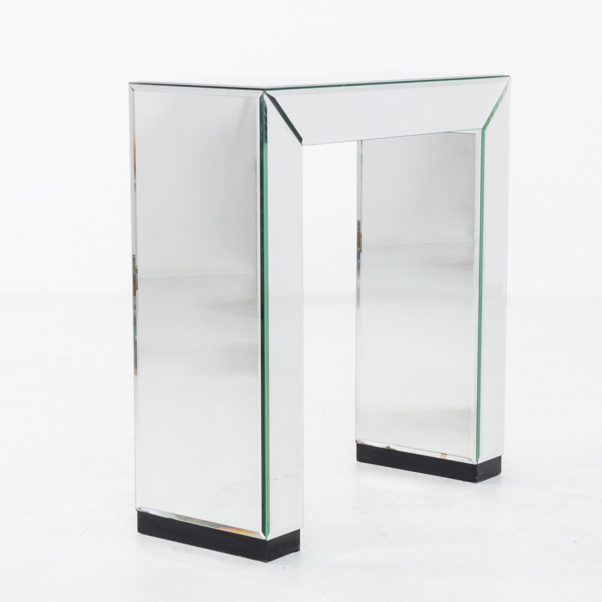 1970s Italian Mirrored Glass Console Table 1