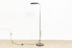1970s Italian Modern Bruno Gecchelin Mezzaluna Black Floor Lamp