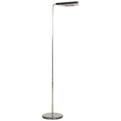 1970s Italian Modern Bruno Gecchelin Mezzaluna Black Floor Lamp