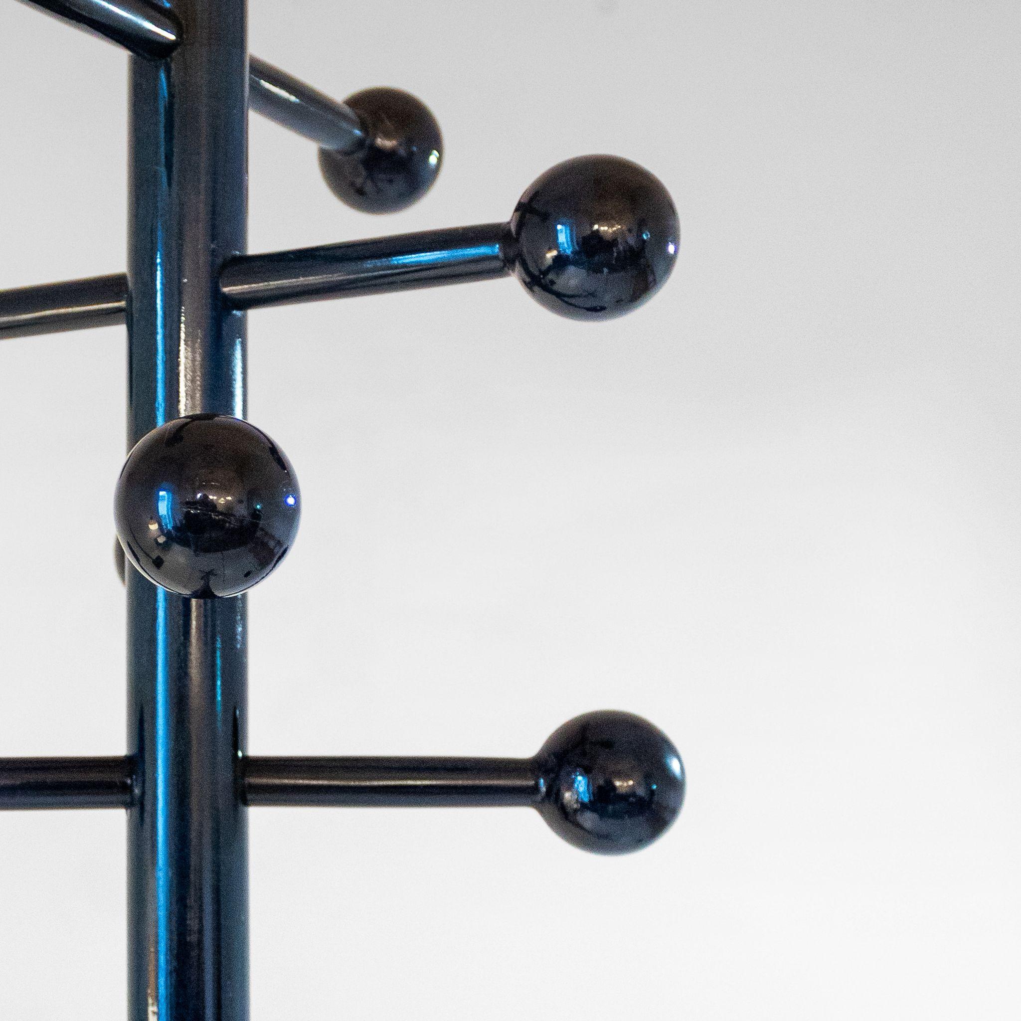 Porte-manteau italien moderne des années 1970 en bois glacé vert foncé Bon état - En vente à Ceglie Messapica, IT