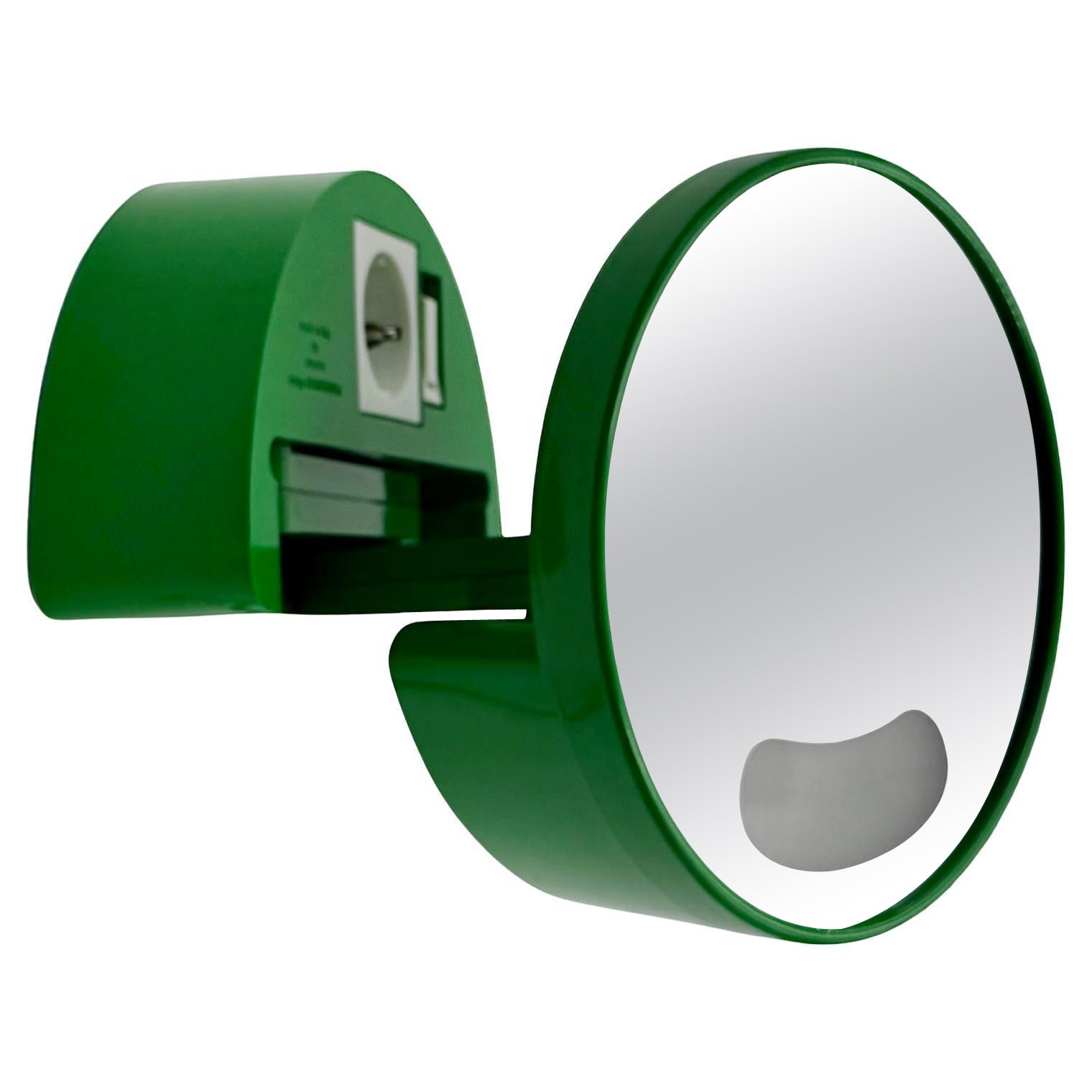 1970 Italian Modern Wall Mirror with Light by Makio Hasuike for Gedy en vente