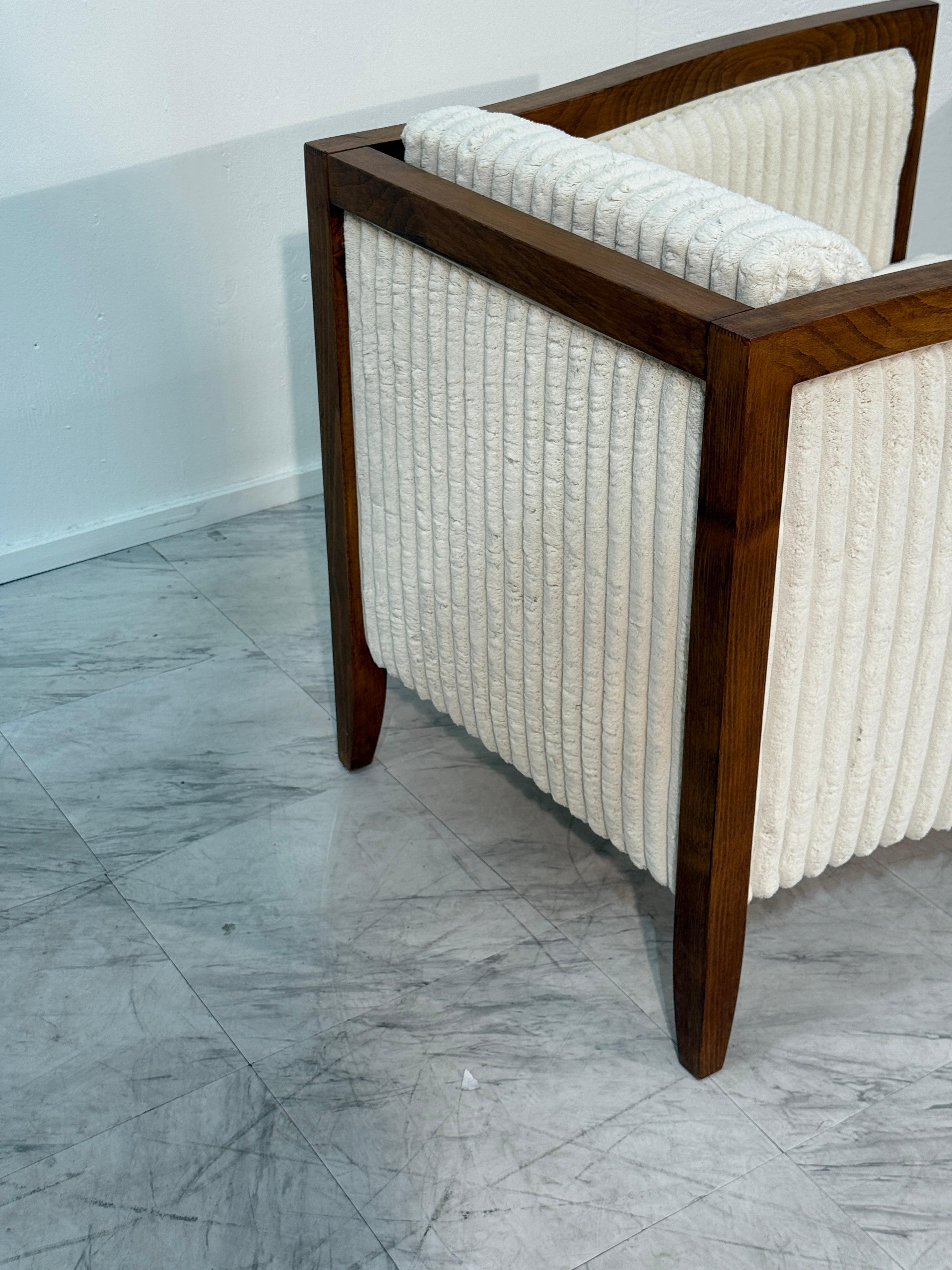 1970's Italian Modernist Lounge Chairs with Flared Frame For Sale 3