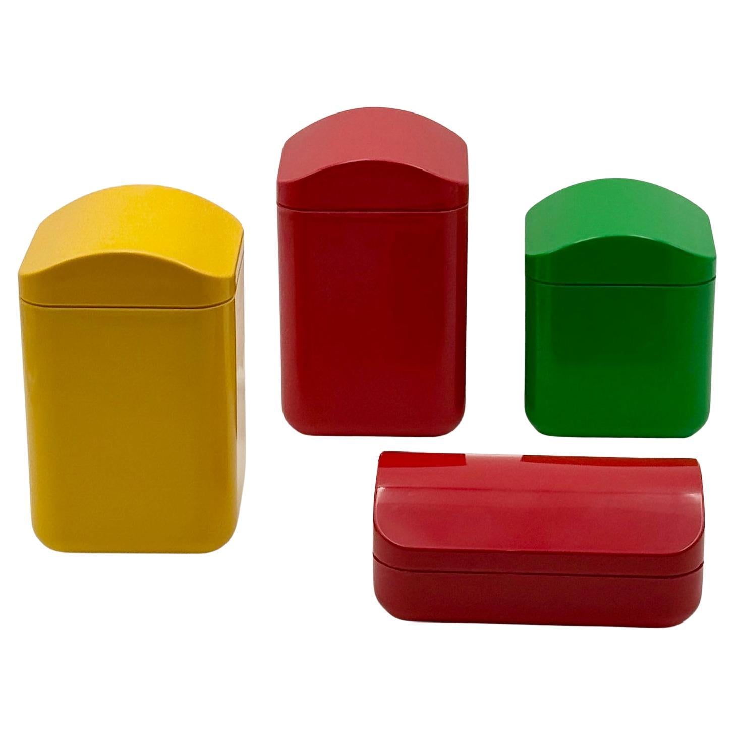 1970s Italian Modular Plastic Containers by Makio Hasuike for Gedy For Sale