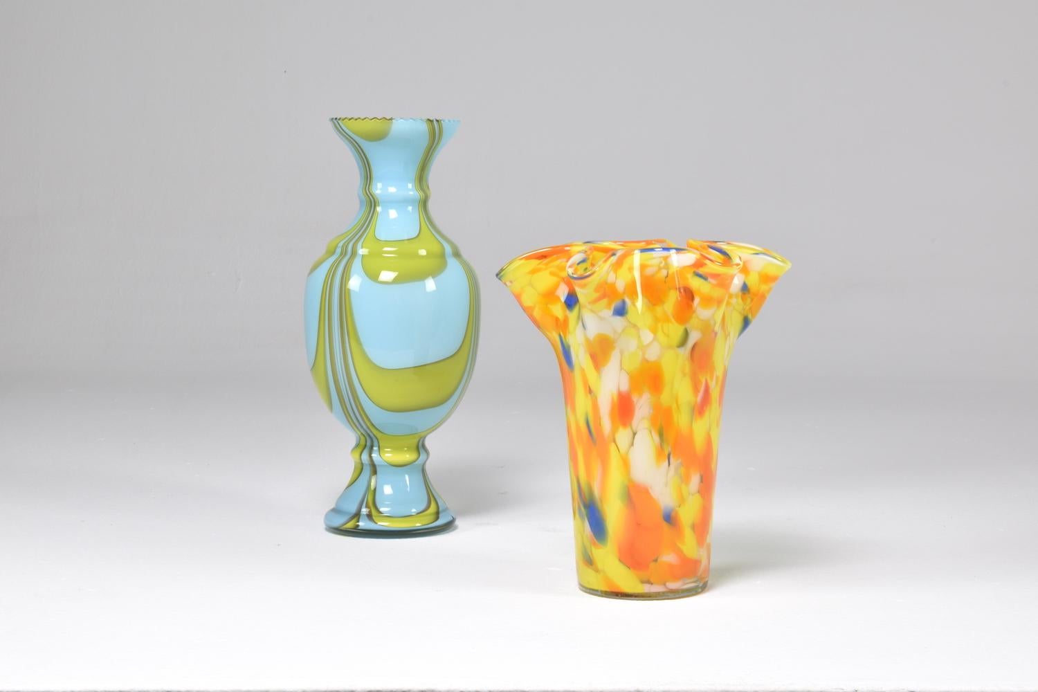 1970's Italian Multicolour Murano Glass Vase For Sale 1