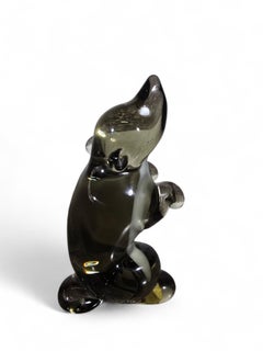 1970s Italian Murano Glass Bear Sculpture