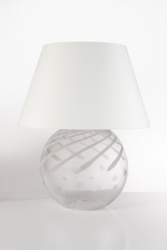 Lampada a globo in vetro di Murano degli anni 
70