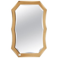 1970s Italian Murano Glass Mirror in Amber 1970s Italian Murano Glass Mirror in Amber