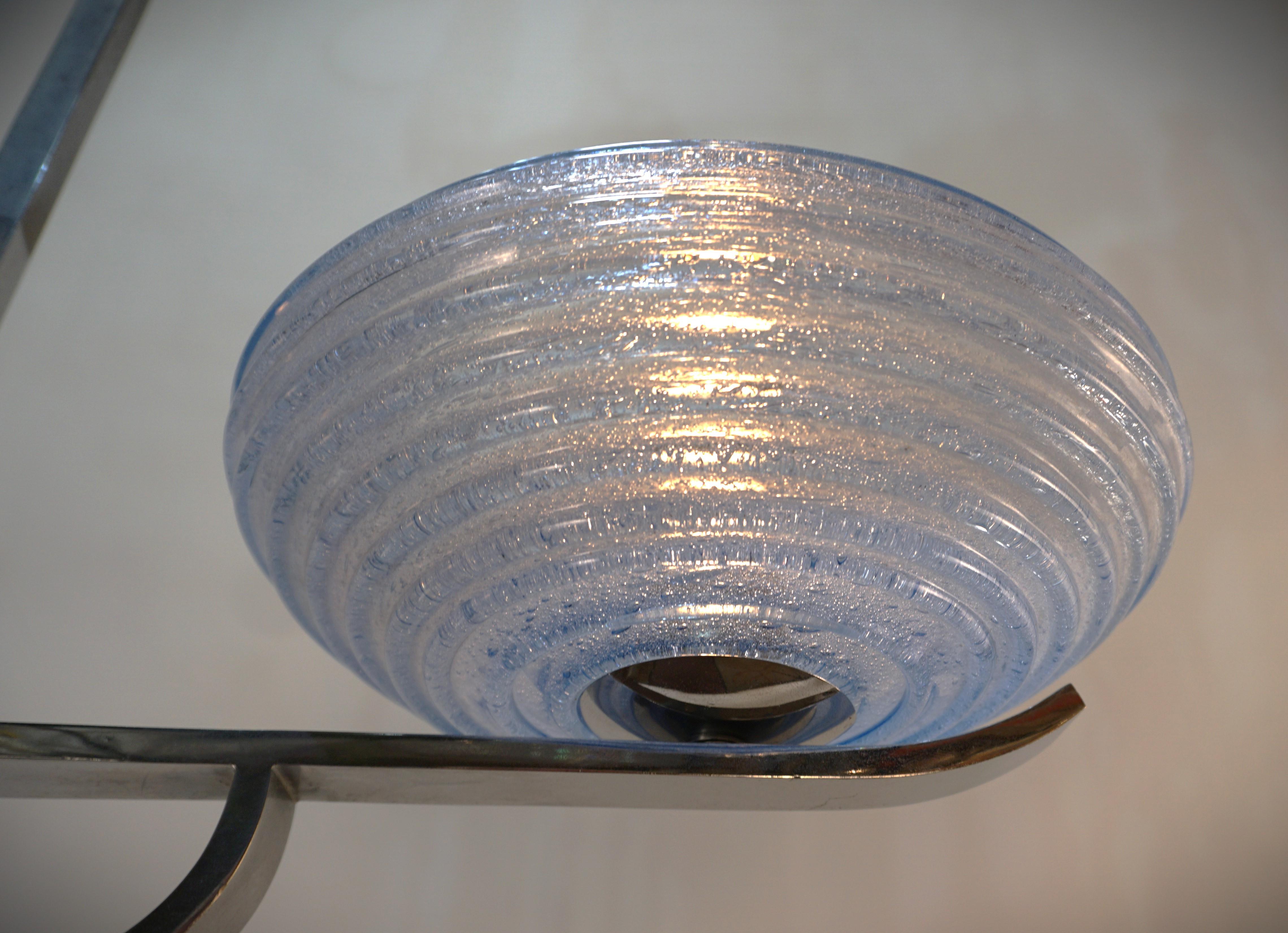Late 20th Century 1970's Italian Murano Glass Modern Chandelier