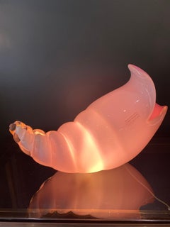 1970s Italian Murano Glass Sculptural Shell Lamp