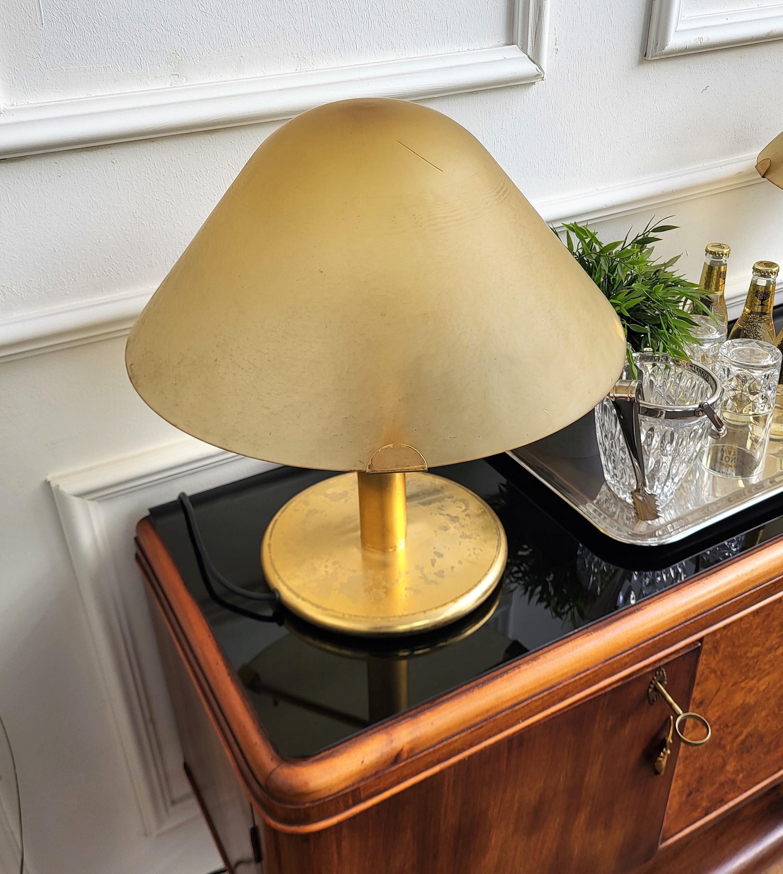 1970s Italian Murano Glass Shade and Brass Table Lamp by VeArt For Sale 1