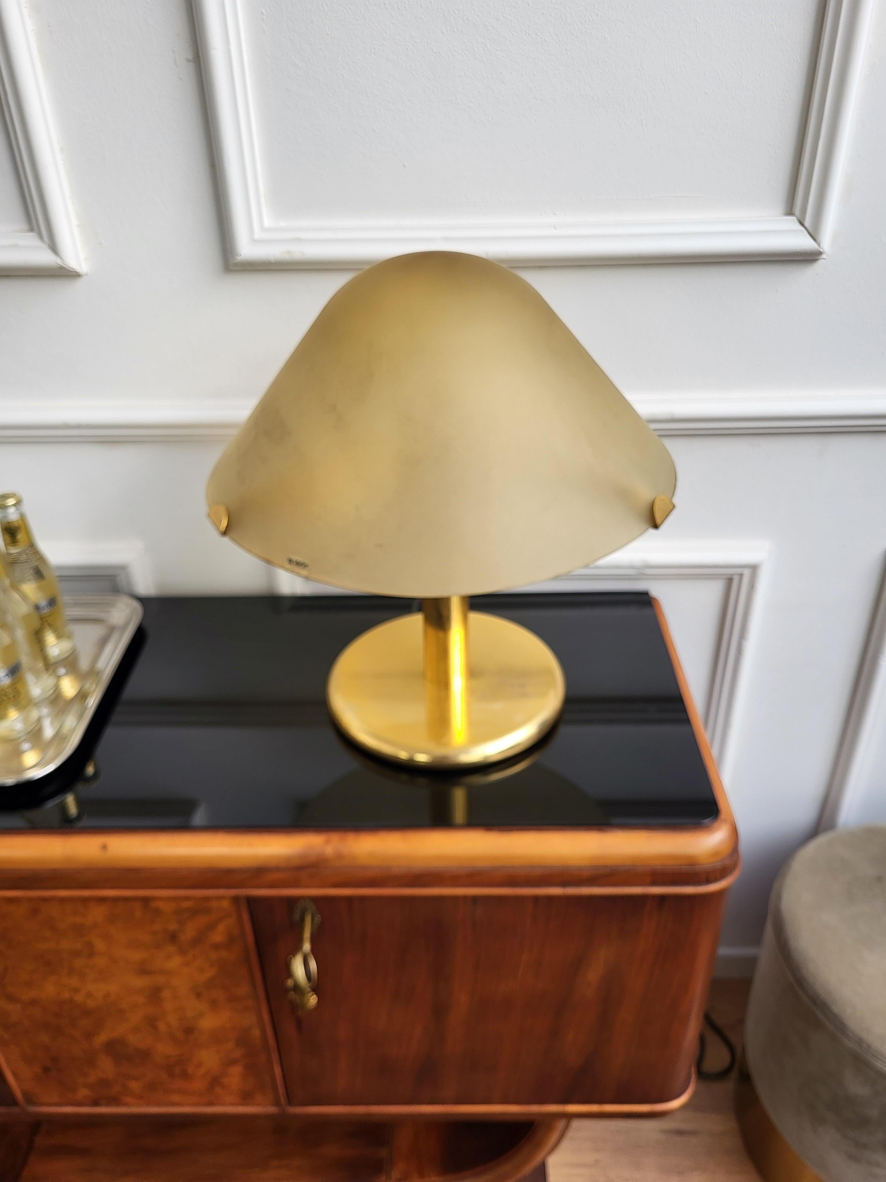 1970s Italian Murano Glass Shade and Brass Table Lamp by VeArt For Sale 3