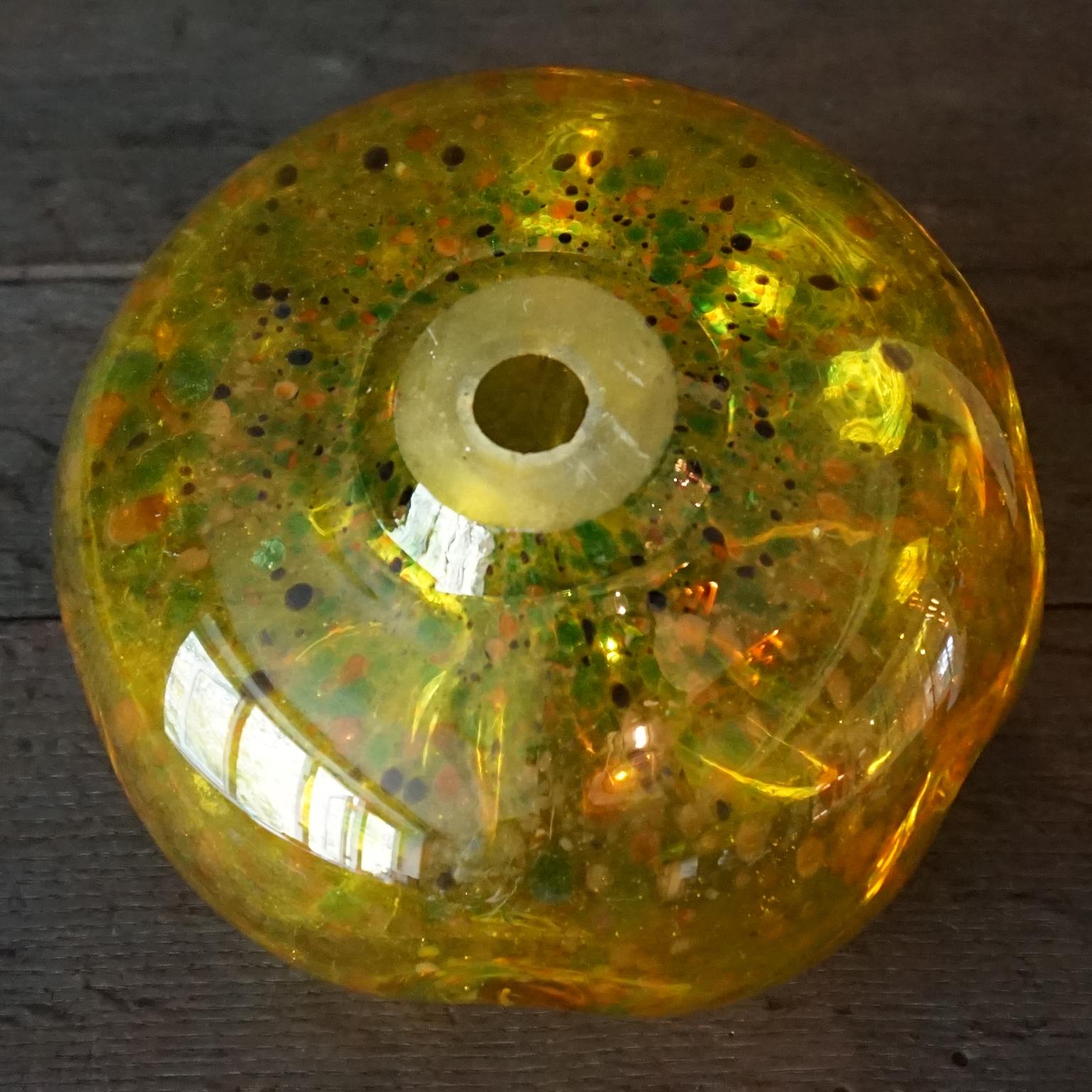 1970er Jahre Italienische Murano Lebensgroße mundgeblasene Kürbisse aus Orange-Gelb-Grün-Glas im Angebot 12