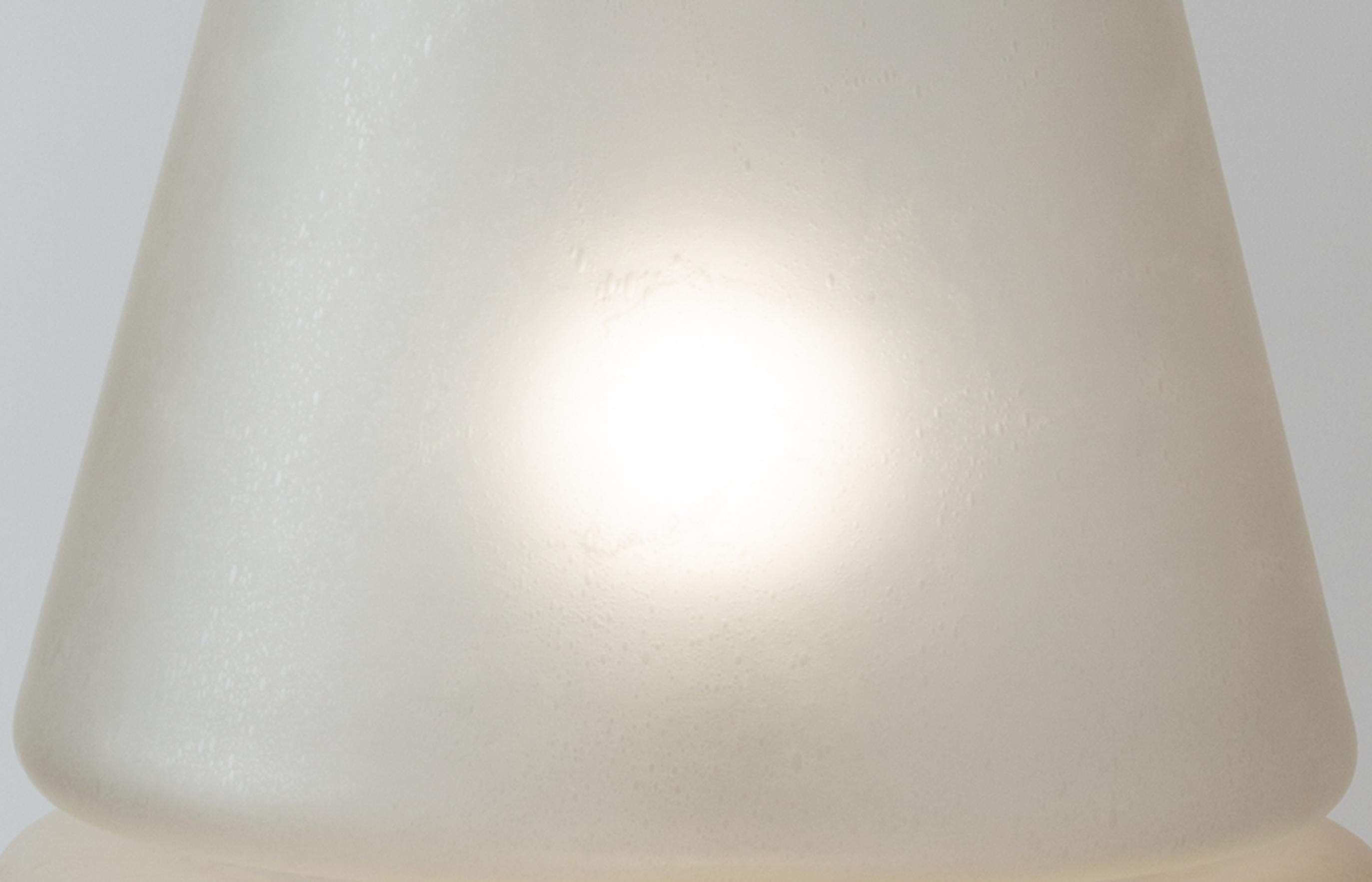 Mid-Century Modern 1970s Italian Murano White Glass Floor Lamp For Sale