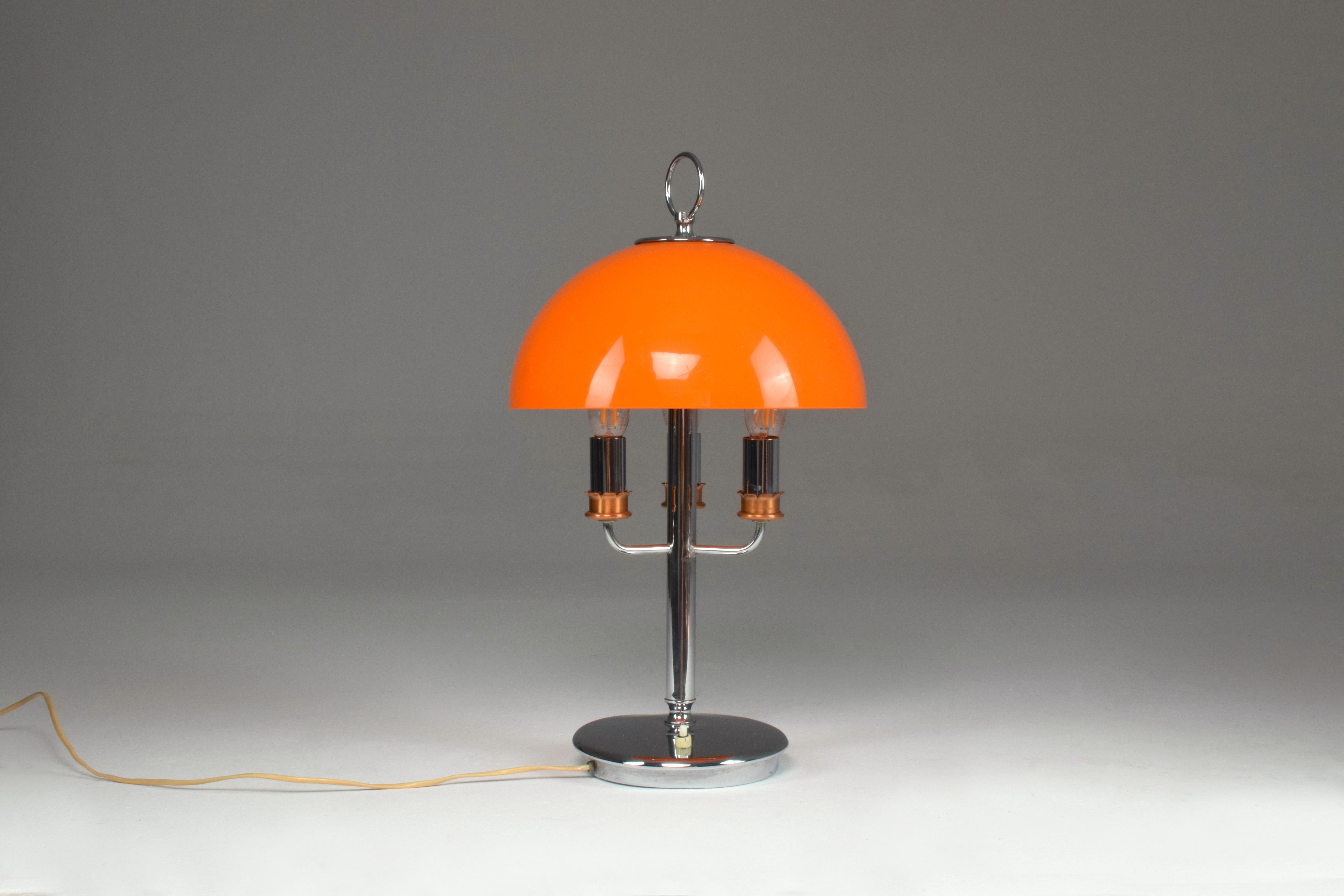 orange mushroom table lamp