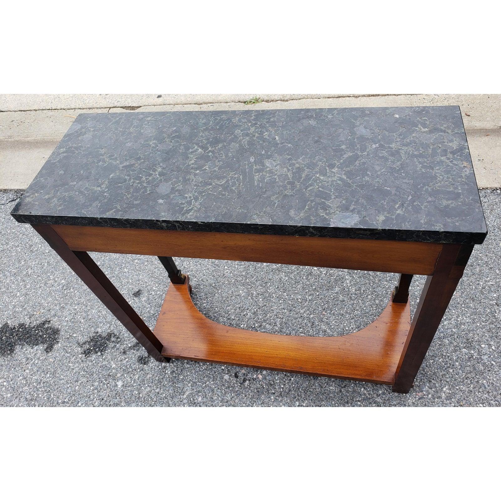 1970s Italian Neoclassical Console Table with Marble/Stone Top 1