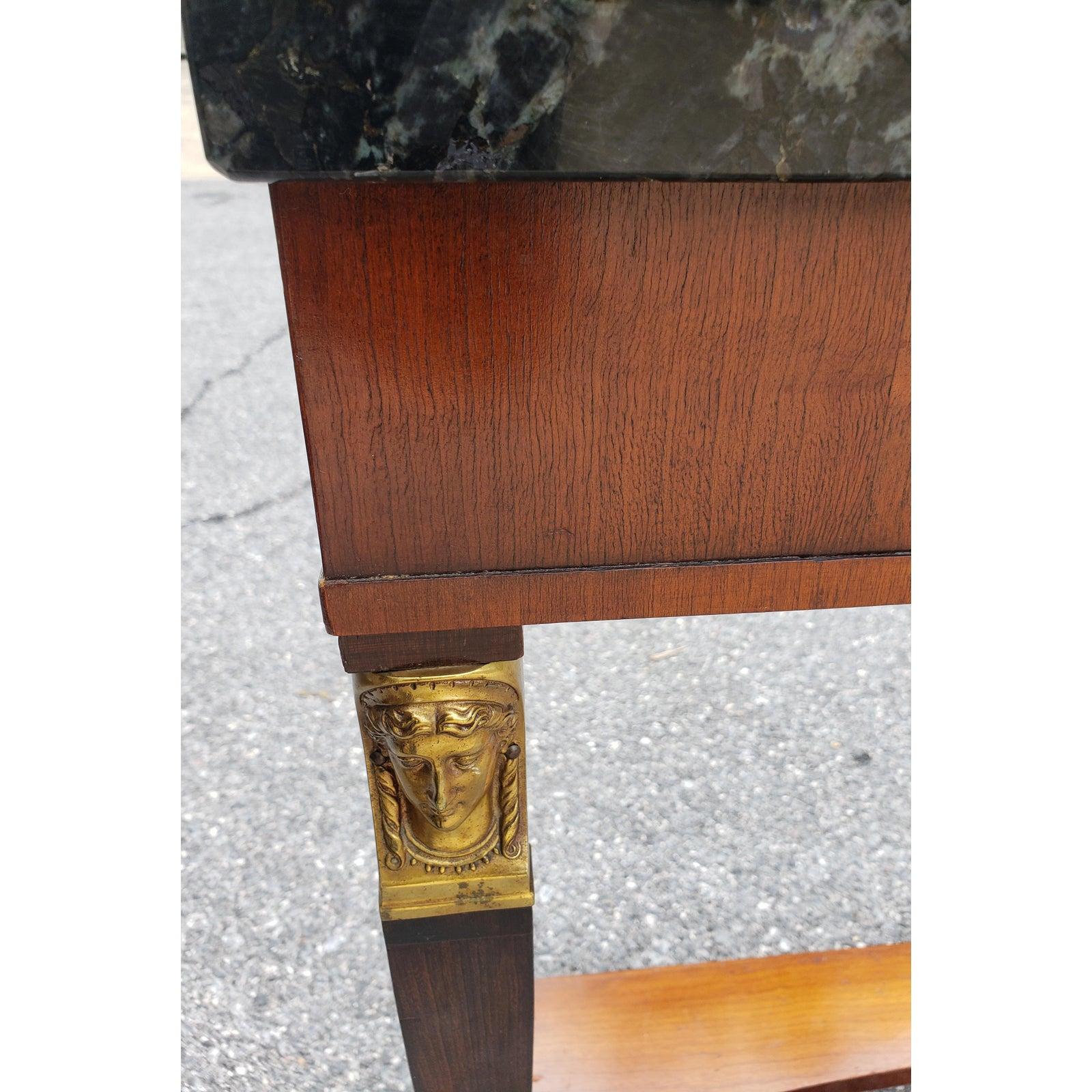 1970s Italian Neoclassical Console Table with Marble/Stone Top 2