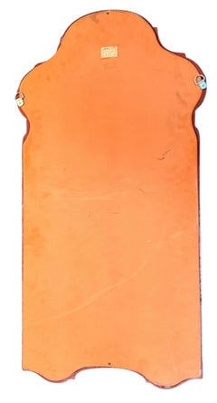 Consola italiana neoclásica de hierro con espejo y tapa de mármol de los años 70