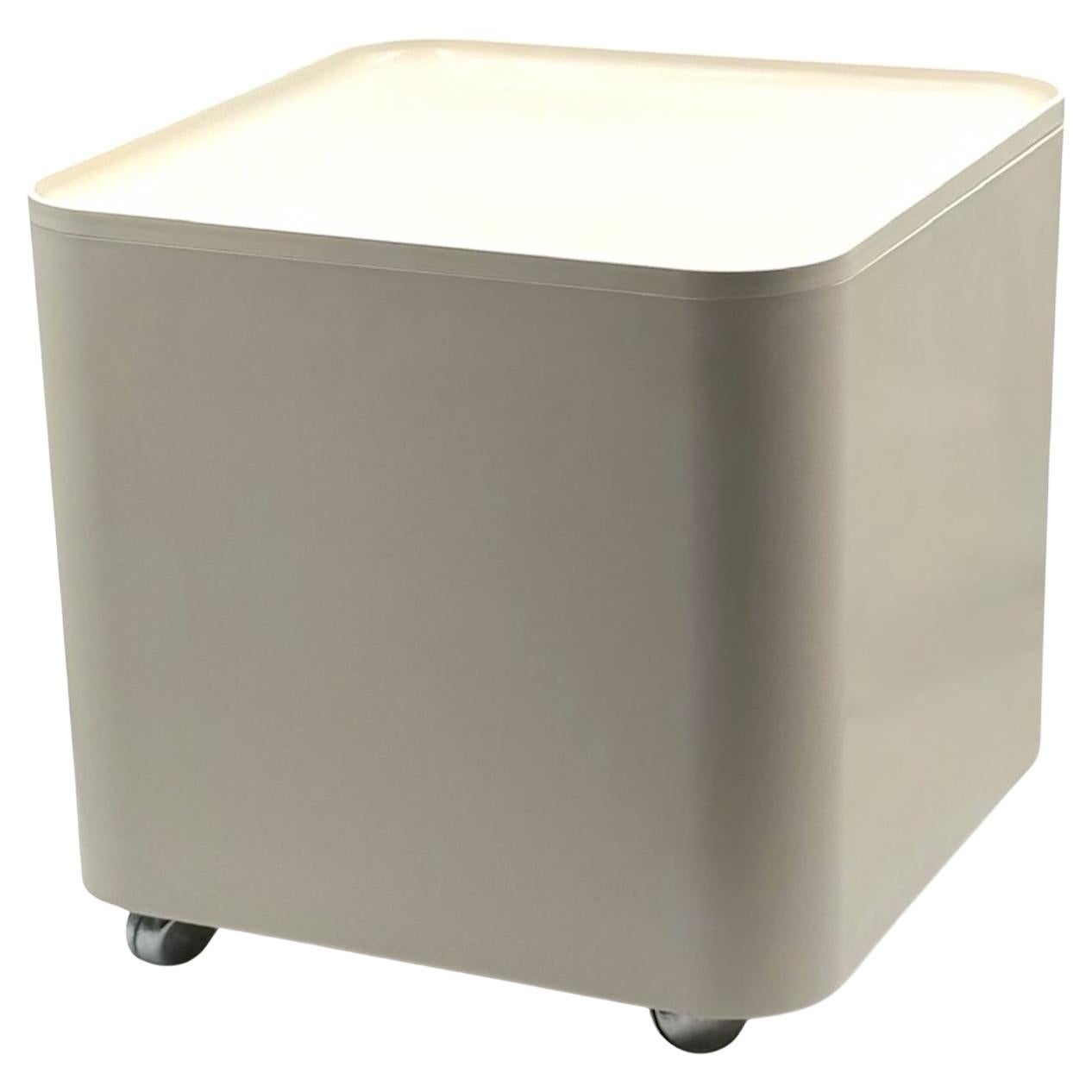 1970s Italian Novodur Storage Cube on Wheels by Marcello Siard