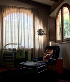 1970s Italian Orange Metal Floor Ashtray by Giulia Veronesi for Ecolight