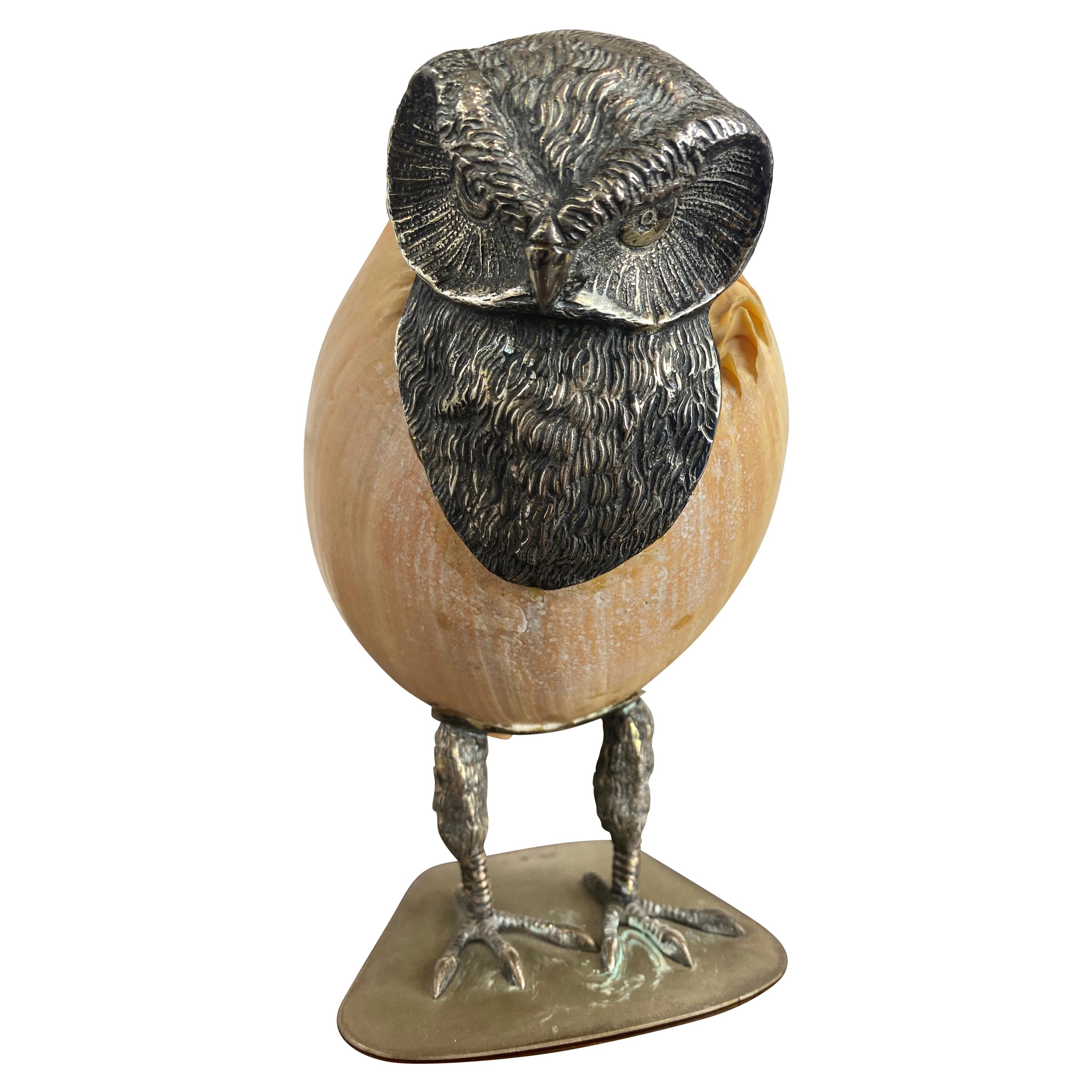 1970s Italian Owl Sculpture Att. Gabriella Binazzi