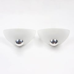 1970s Italian Pair of Wall Sconces attributed to Arteluce, circa 1970's