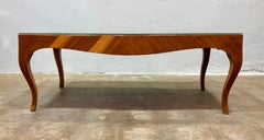 1970's Italian Parquet Olive-Wood Coffee Table