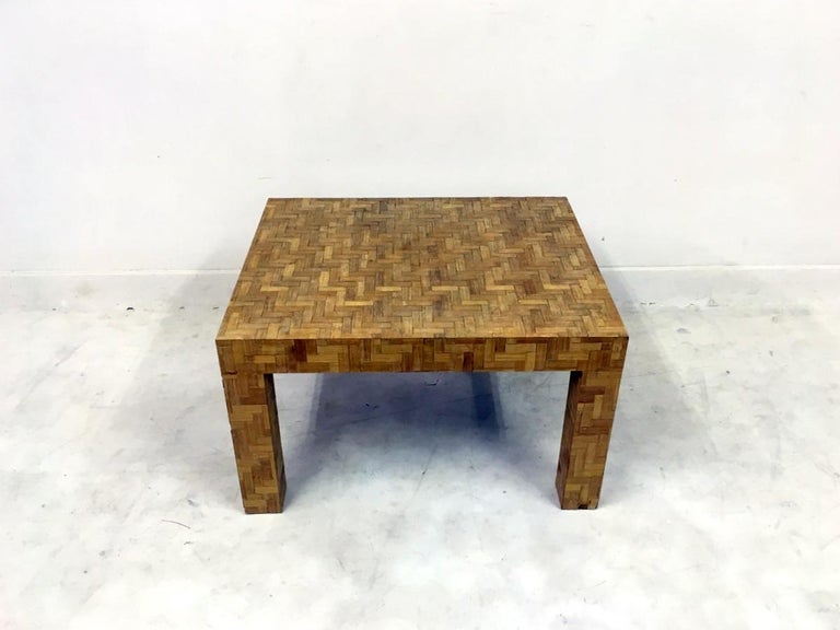 Bamboo coffee table

Patchwork pieces

Italy, 1970s.