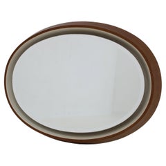 Vintage 1970s Italian Plastic Mirror with Back Light