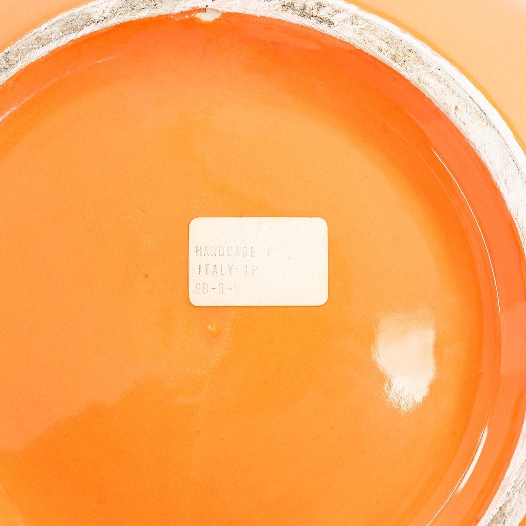 Ceramica Vaso in porcellana italiana degli anni '70 con top in coordinato in vendita