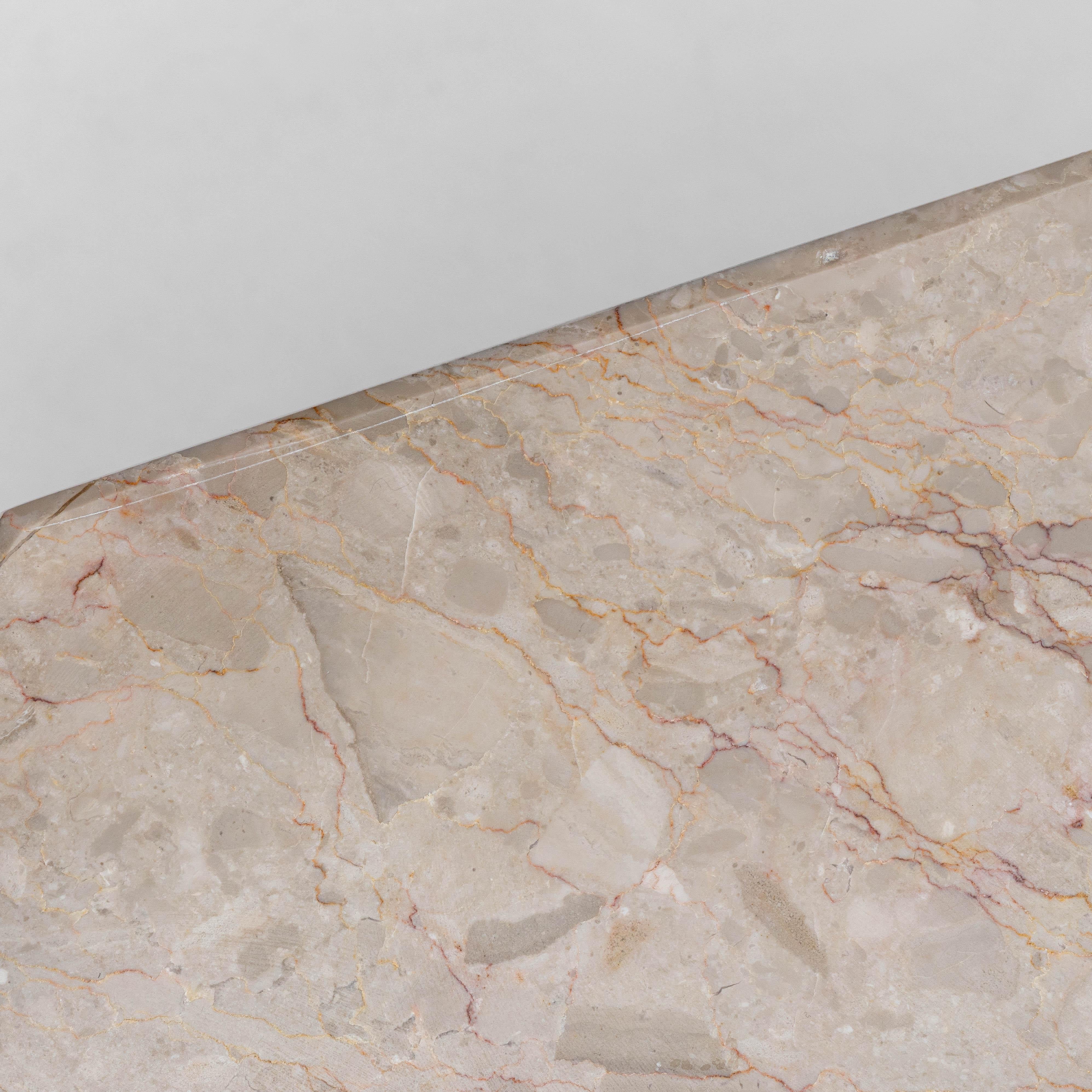 1970s Italian Postmodern Octagonal Marble Pedestal Table For Sale 5