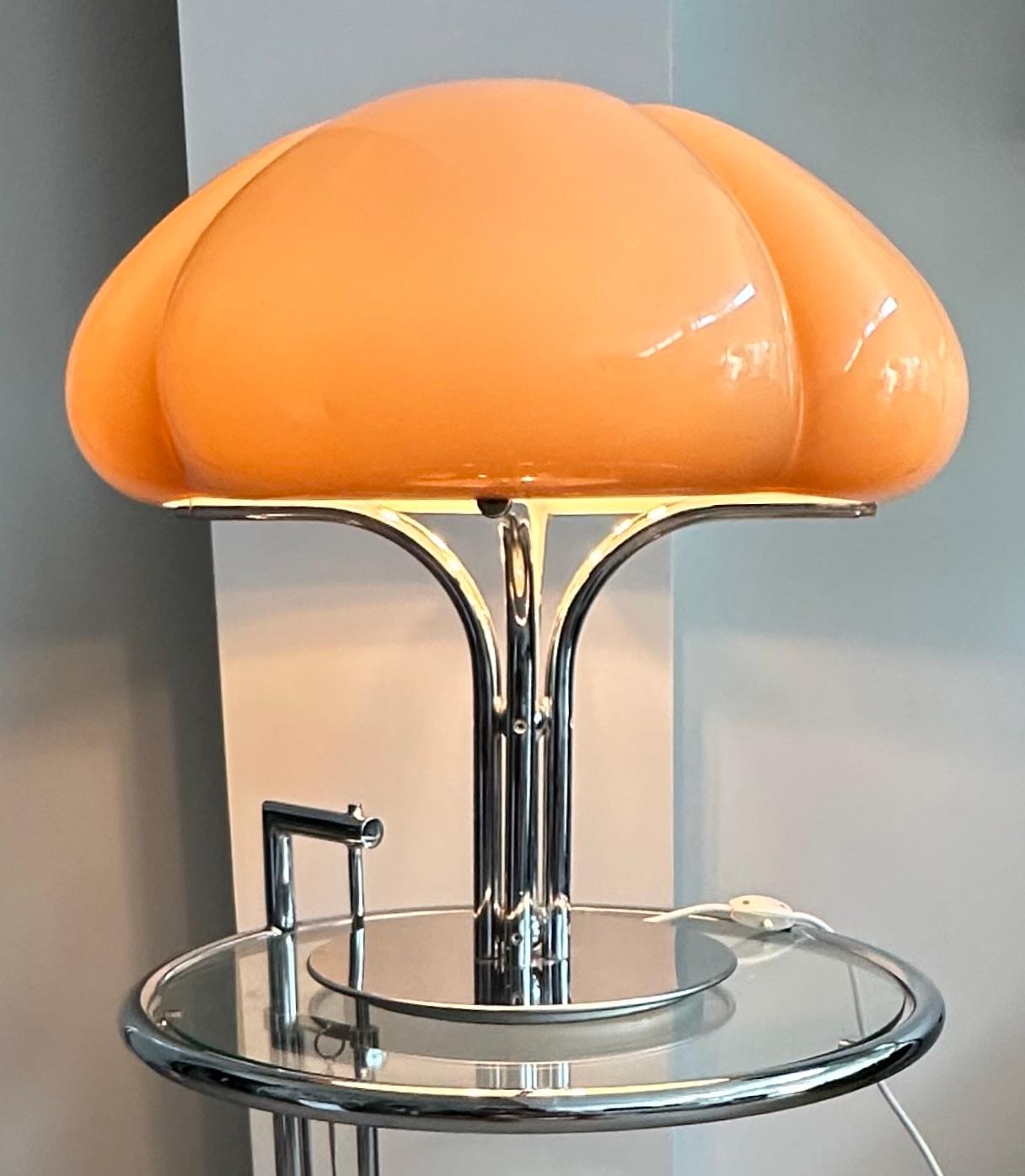 Mid-Century Modern 1970s Italian Quadrifoglio Harvey Guzzini Space Age Table Lamp by Gae Aulenti