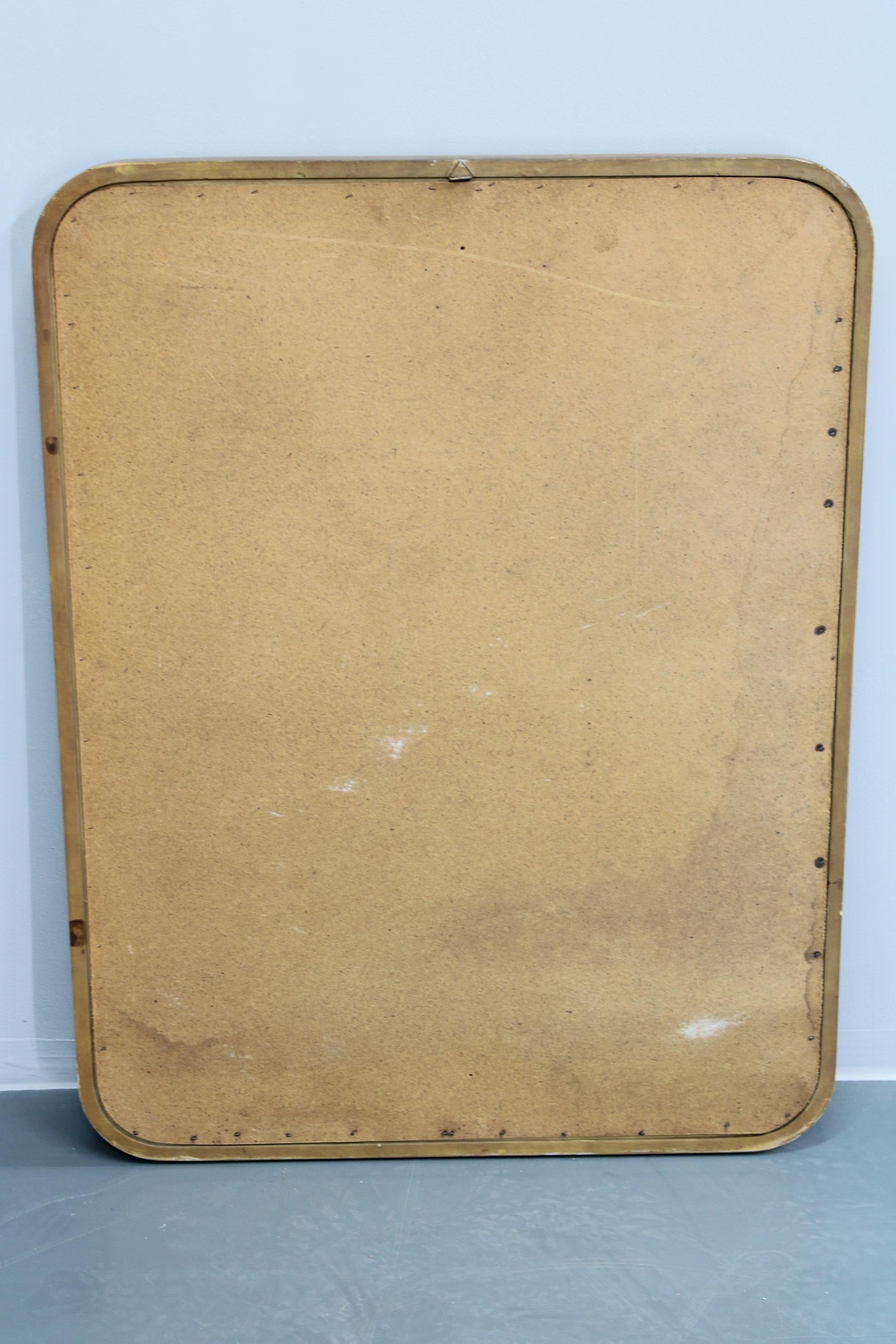 1970s Italian Rectangular Mirror in Wooden Frame For Sale 4