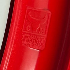 1970 Italian Red Bakelite Wall Mirror by Carrara & Matta, America Model