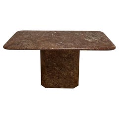 1970s Italian Red Marble Dining Table / Desk