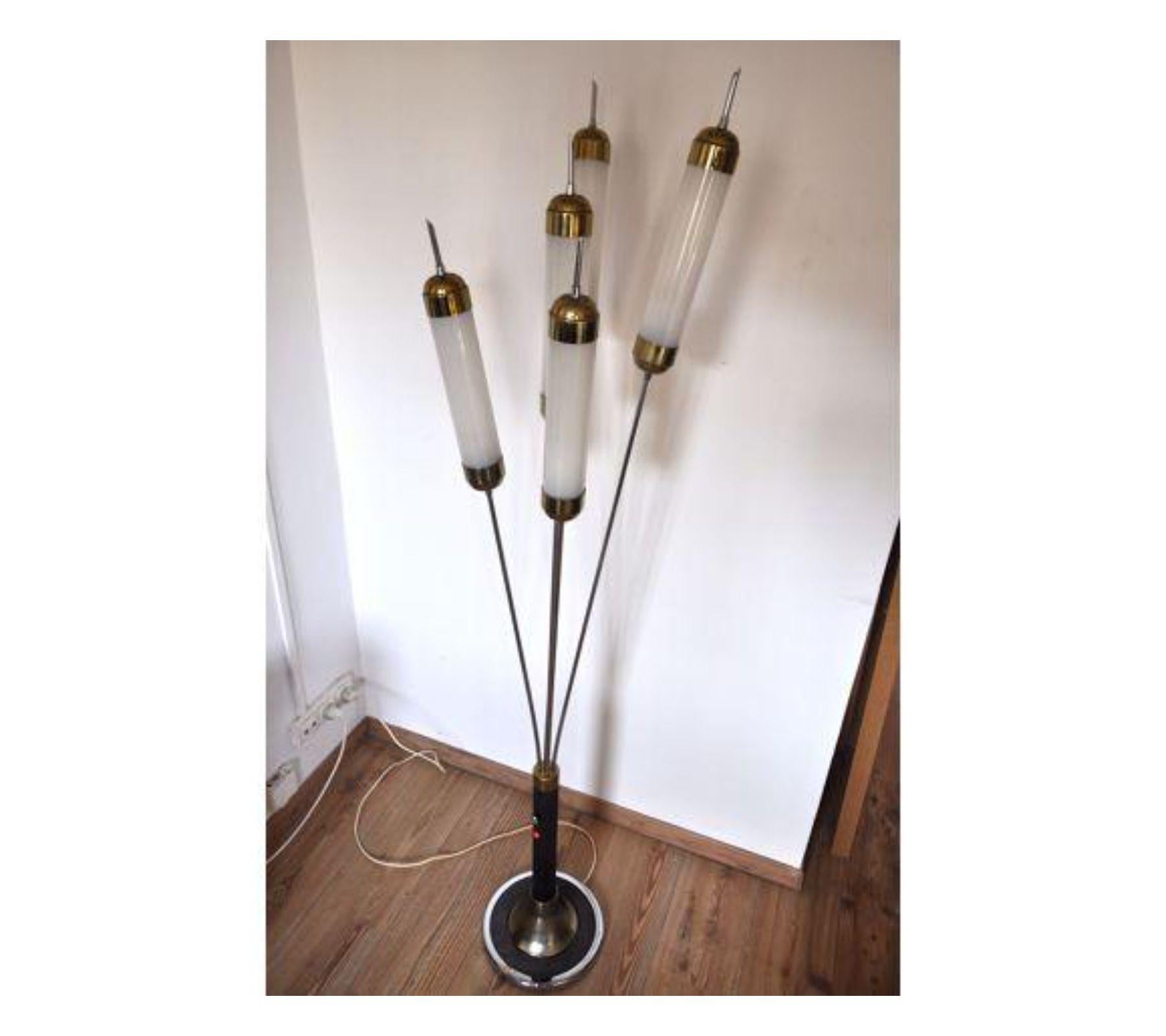 1970s Italian Reeds Floor Lamp, Murano, Italy For Sale 2