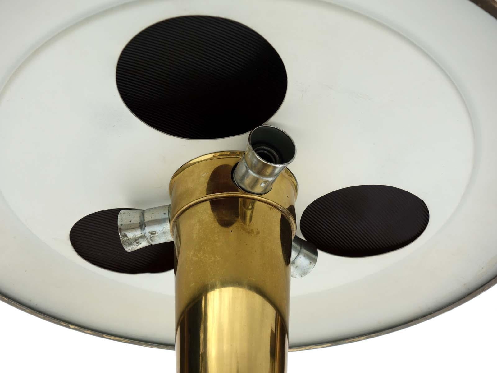 Late 20th Century 1970s Italian Regency Design Brass Table Desk Lamp