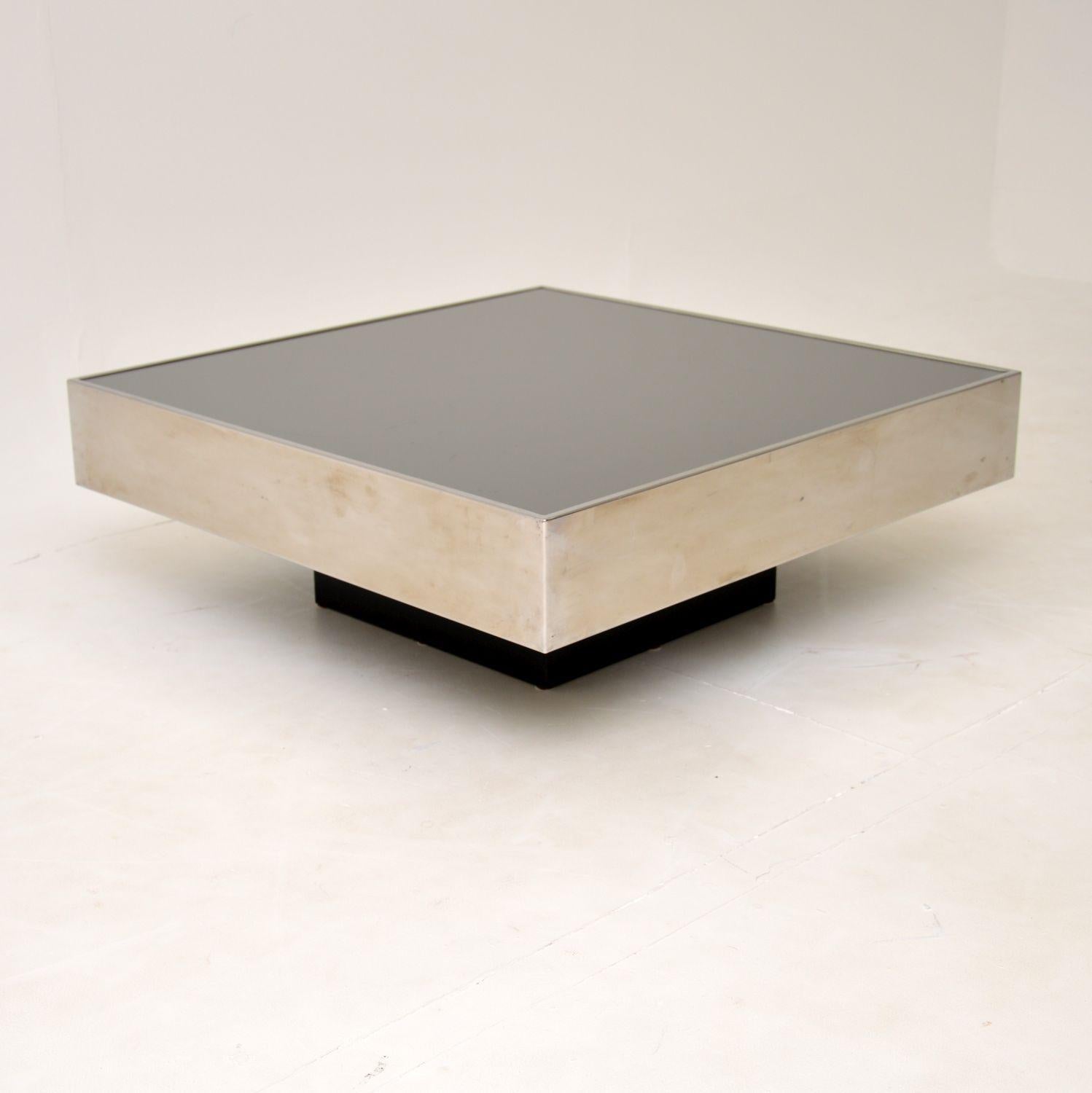 Mid-Century Modern 1970's Italian Retro Coffee Table by Willy Rizzo for Cidue