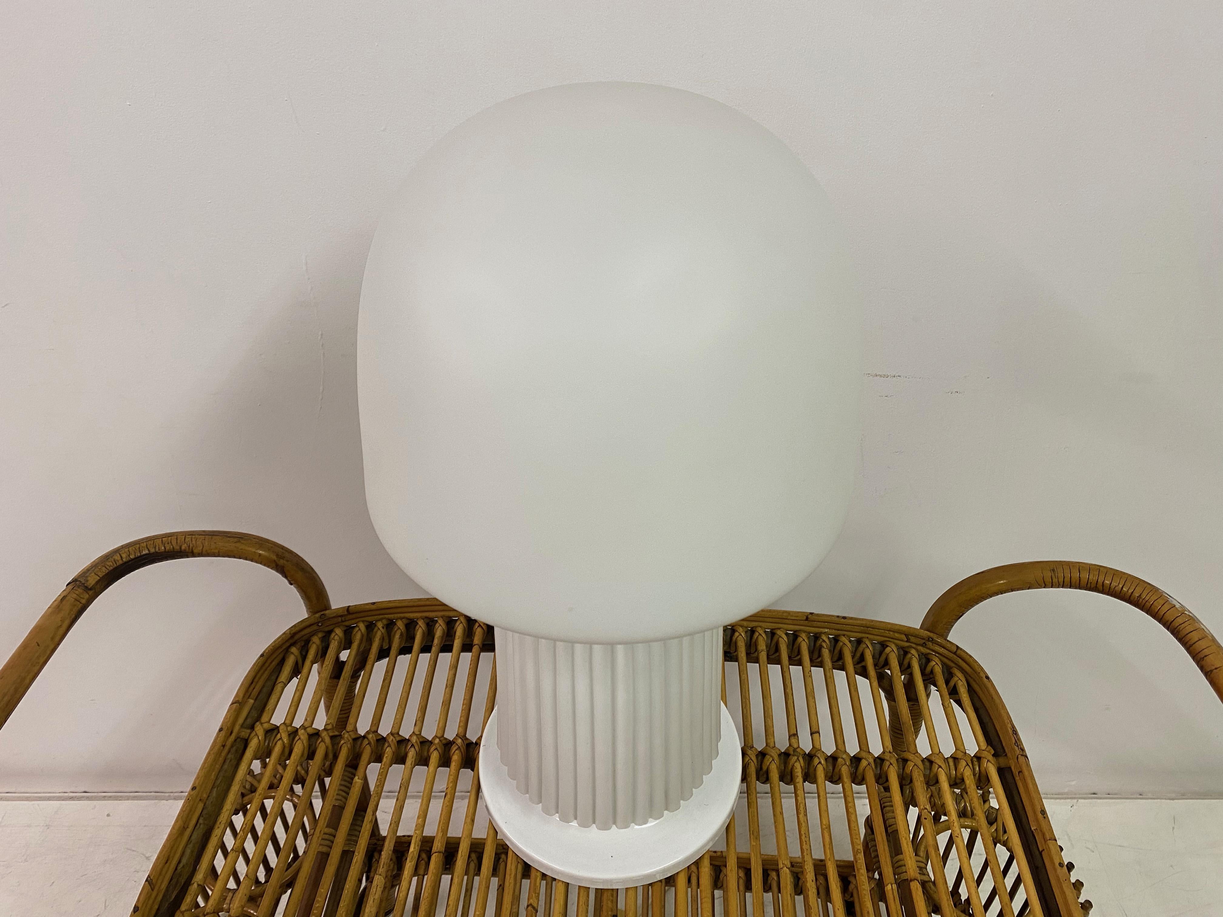 1970S Italian Ribbed Glass Mushroom Lamp For Sale 6