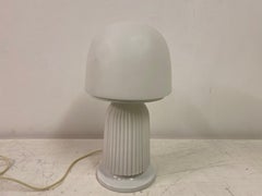 1970S Italian Ribbed Glass Mushroom Lamp