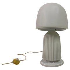 1970S Italian Ribbed Glass Mushroom Lamp