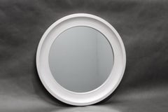 1970s Italian Round Aluminium Mirror