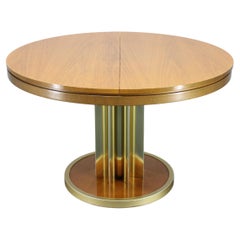 1970s Italian Round Extendable Dining Table