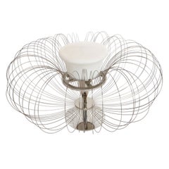 1970s Italian Sculptural "Metal Flower" Table Lamp from Luminara