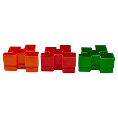 1970s Italian Sculptural Trio of Plastic Planters by Michael McCann for Vastill