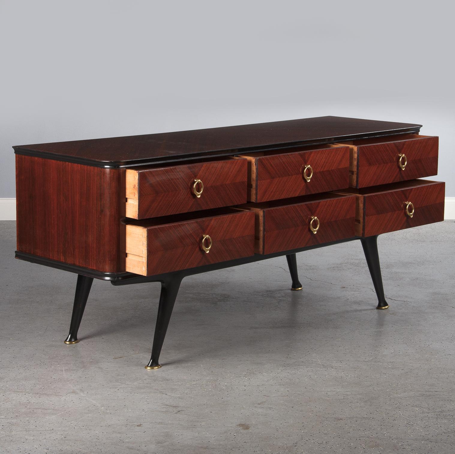 Veneer 1970s Italian Sideboard or Chest by Cipriano & Guiseppe