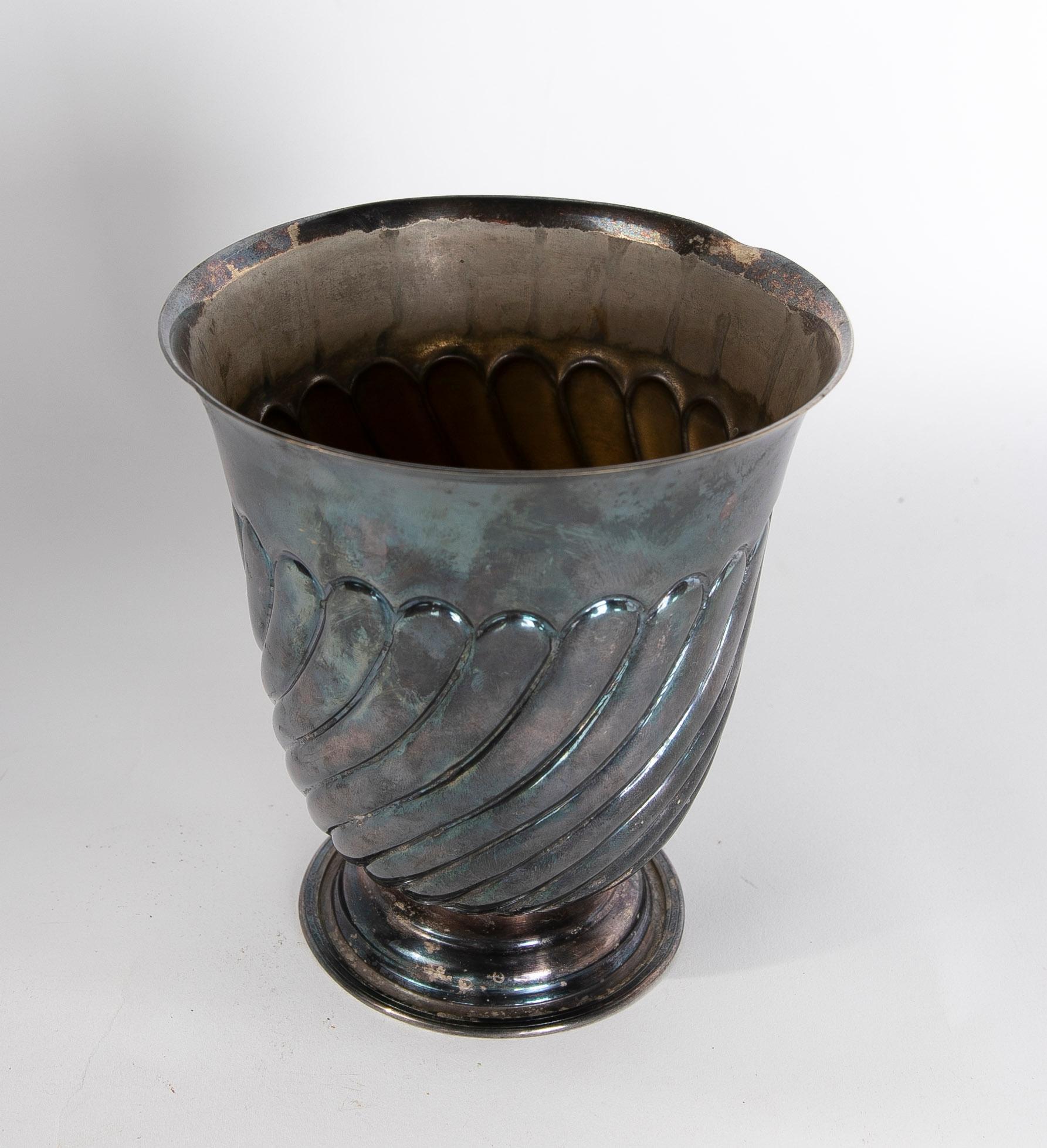 1970s Italian Silver-Plated metal cup.