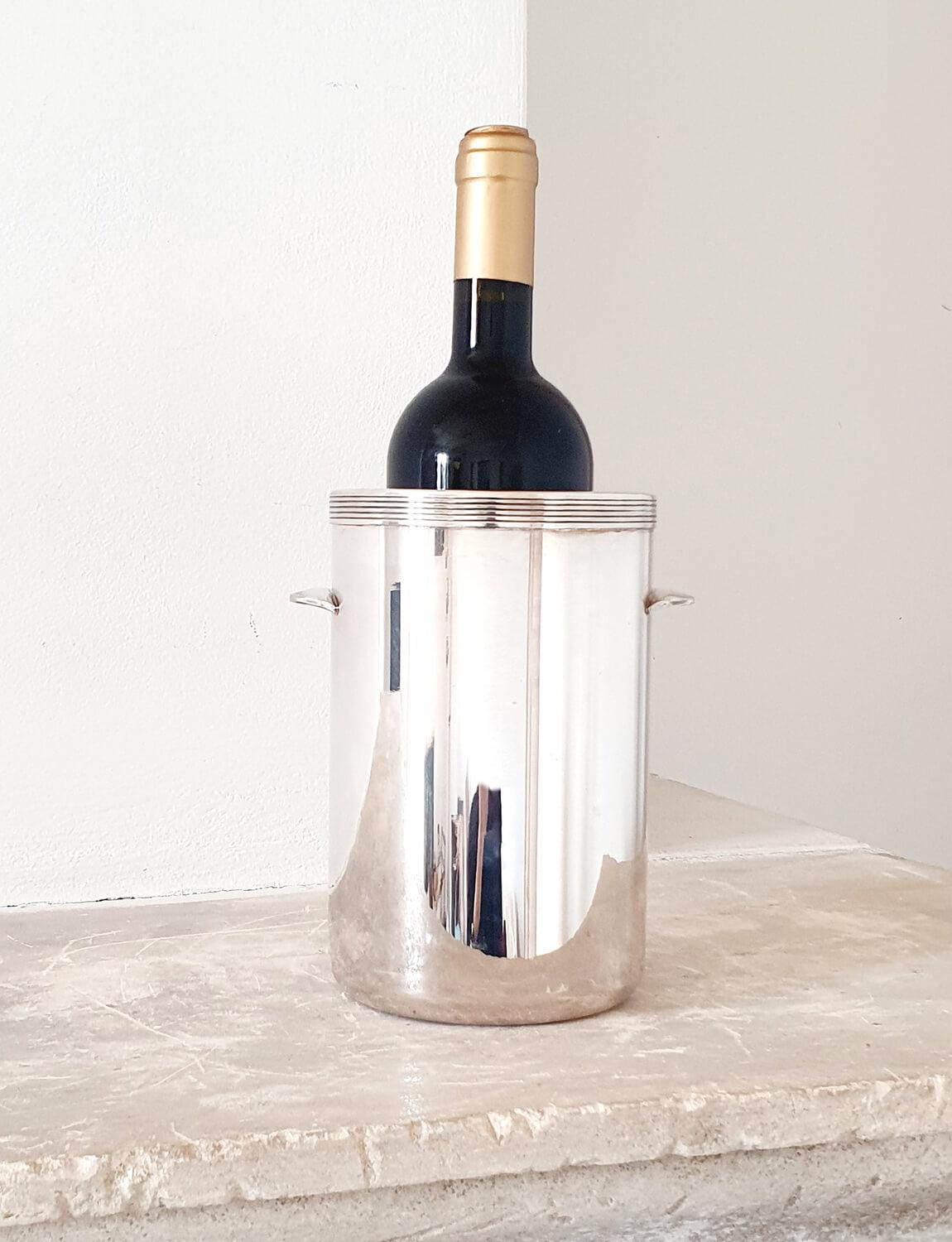 1970s Italian Silver Plated Wine cooler For Sale at 1stDibs